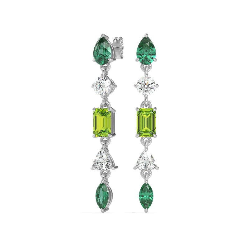Multi-Shape Dangling Earrings