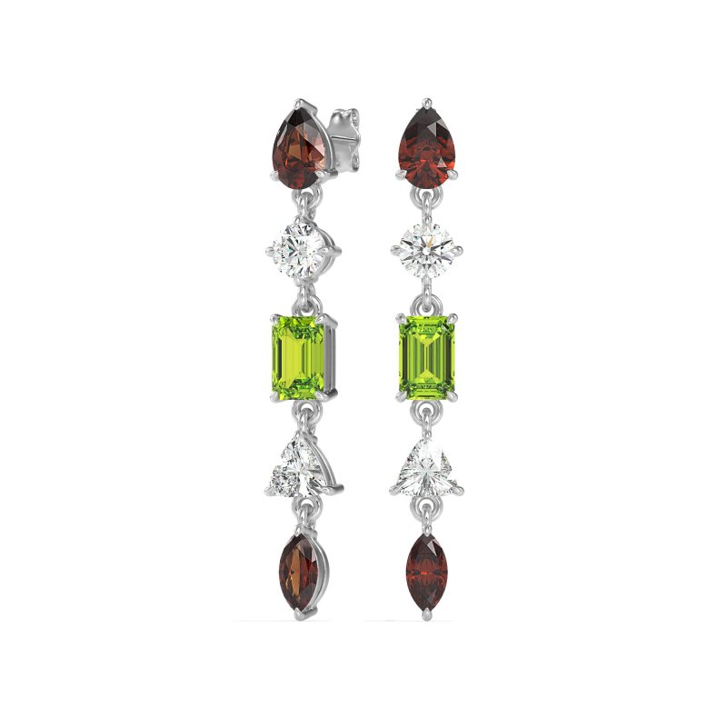 Multi-Shape Dangling Earrings