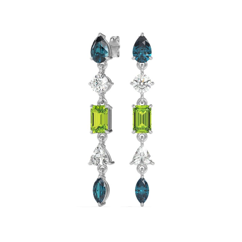 Multi-Shape Dangling Earrings