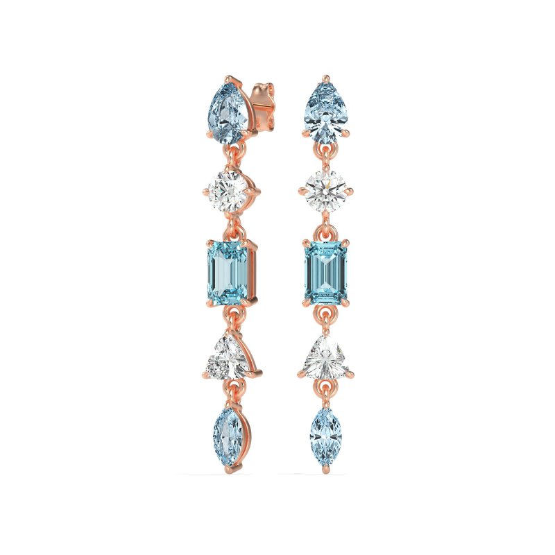 Multi-Shape Dangling Earrings