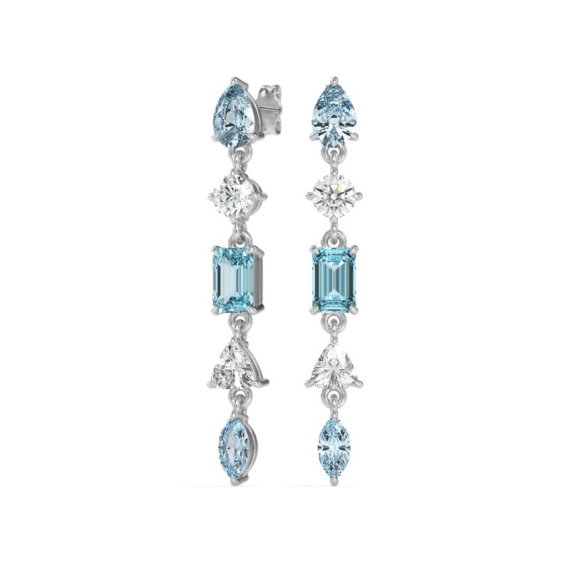 Multi-Shape Dangling Earrings
