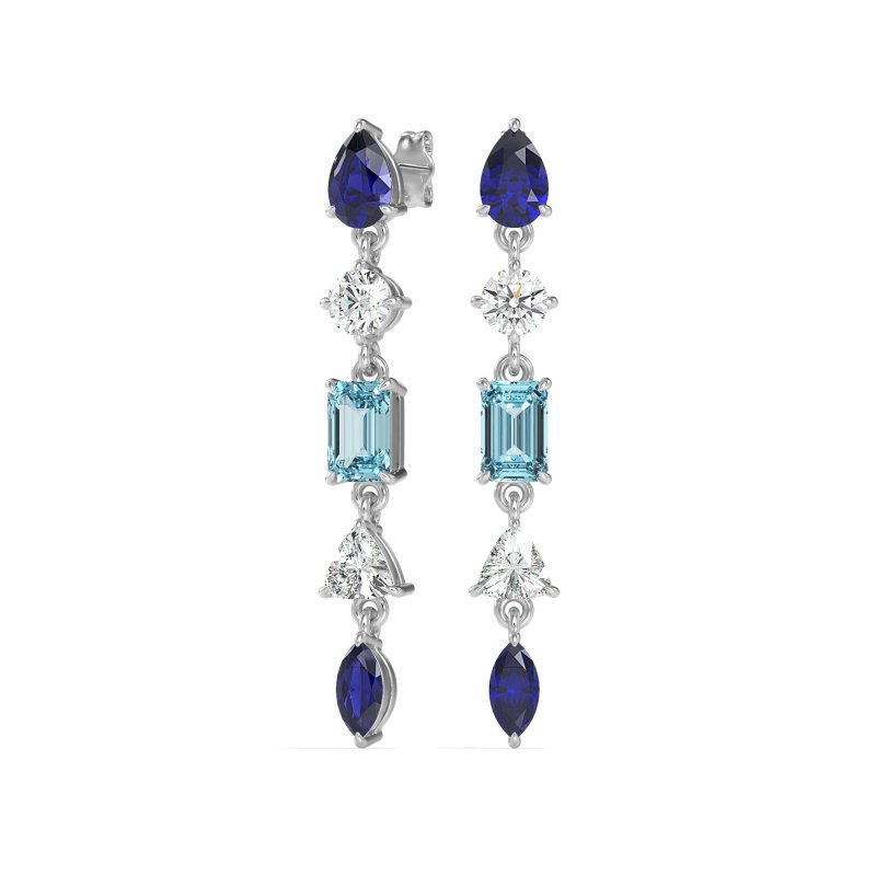 Multi-Shape Dangling Earrings
