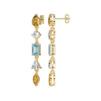 Multi-Shape Dangling Earrings