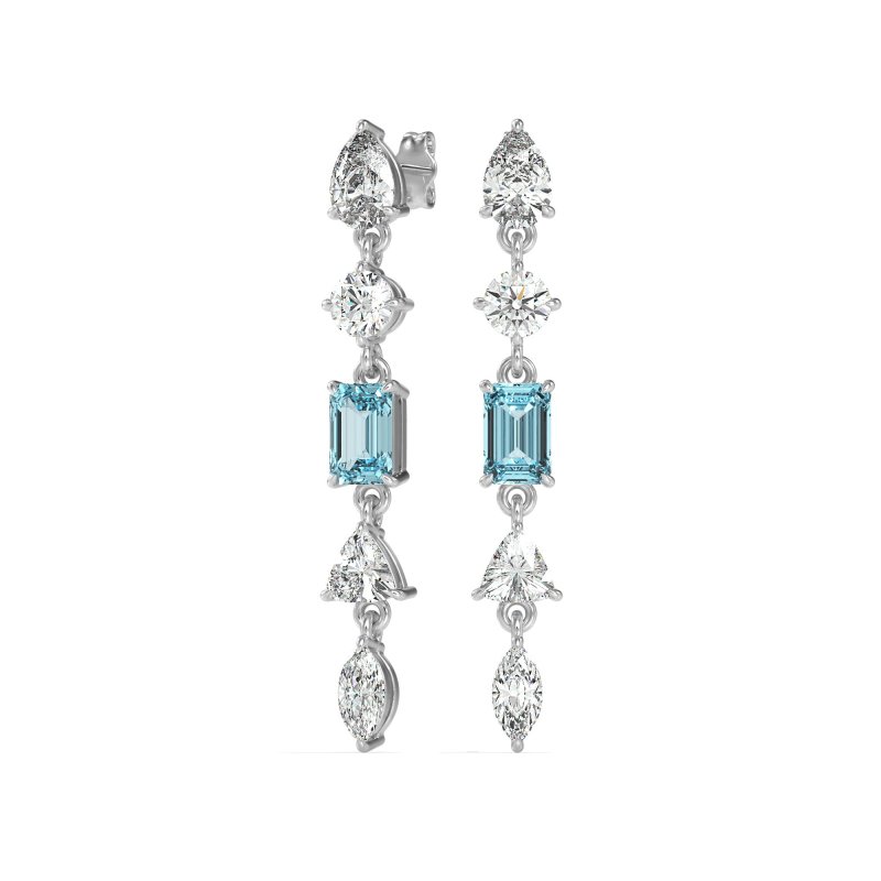 Multi-Shape Dangling Earrings
