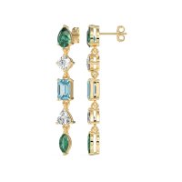 Multi-Shape Dangling Earrings