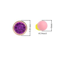 7mm Bezel Round Stud Earrings