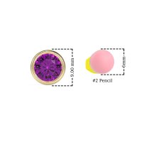 7mm Bezel Round Stud Earrings