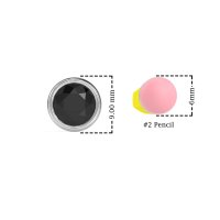 7mm Bezel Round Stud Earrings
