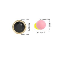 7mm Bezel Round Stud Earrings