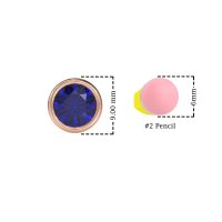 7mm Bezel Round Stud Earrings