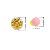 7mm Bezel Round Stud Earrings
