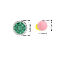 7mm Bezel Round Stud Earrings