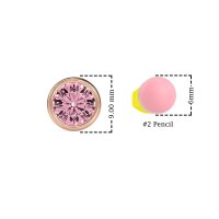 7mm Bezel Round Stud Earrings