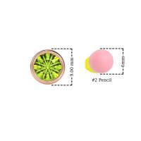 7mm Bezel Round Stud Earrings