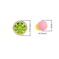7mm Bezel Round Stud Earrings