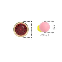 7mm Bezel Round Stud Earrings