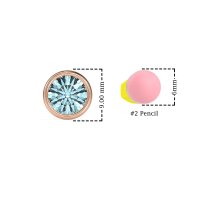 7mm Bezel Round Stud Earrings