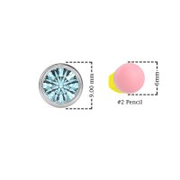 7mm Bezel Round Stud Earrings