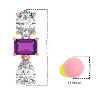 Oval, Emerald & Pear Dangling Earrings