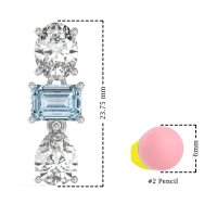 Oval, Emerald & Pear Dangling Earrings