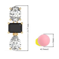 Oval, Emerald & Pear Dangling Earrings