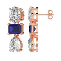 Oval, Emerald & Pear Dangling Earrings