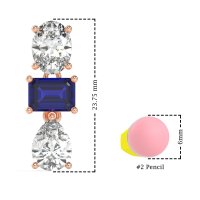 Oval, Emerald & Pear Dangling Earrings