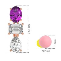 Oval, Emerald & Pear Dangling Earrings