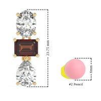 Oval, Emerald & Pear Dangling Earrings