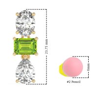 Oval, Emerald & Pear Dangling Earrings