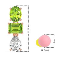 Oval, Emerald & Pear Dangling Earrings