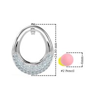 Teardrop Gemstone Hoop Earrings