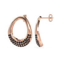 Teardrop Gemstone Hoop Earrings