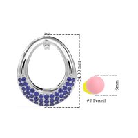Teardrop Gemstone Hoop Earrings