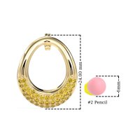 Teardrop Gemstone Hoop Earrings