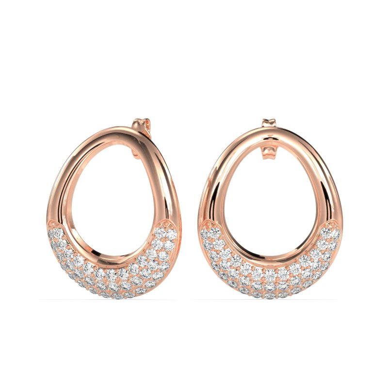 Teardrop Gemstone Hoop Earrings