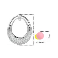 Teardrop Gemstone Hoop Earrings