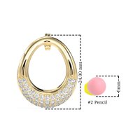 Teardrop Gemstone Hoop Earrings