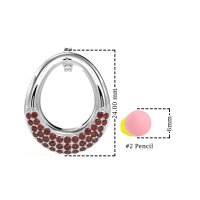Teardrop Gemstone Hoop Earrings