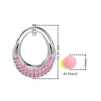 Teardrop Gemstone Hoop Earrings