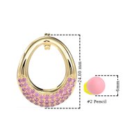 Teardrop Gemstone Hoop Earrings