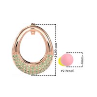 Teardrop Gemstone Hoop Earrings