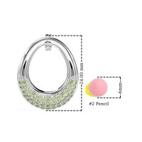 Teardrop Gemstone Hoop Earrings