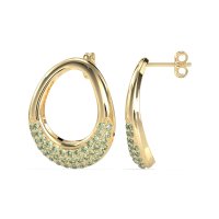 Teardrop Gemstone Hoop Earrings