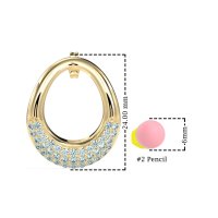 Teardrop Gemstone Hoop Earrings