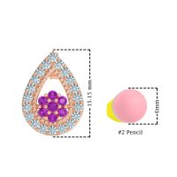 Teardrop Cluster Halo Earrings