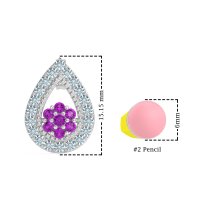 Teardrop Cluster Halo Earrings