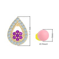 Teardrop Cluster Halo Earrings