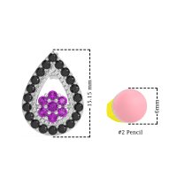 Teardrop Cluster Halo Earrings