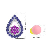 Teardrop Cluster Halo Earrings